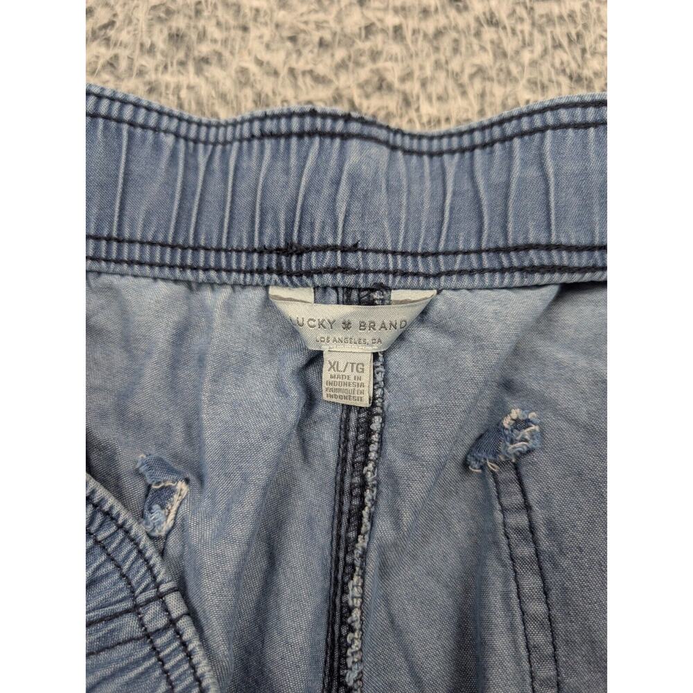 Lucky Brand Pants Women Extra Large Blue Cargo Normcore Relaxed Preppy Casual - Picture 4 of 9
